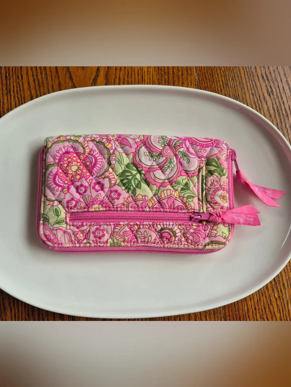 Vera Bradley Petal Pink Crossbody Bag With Matching Wallet